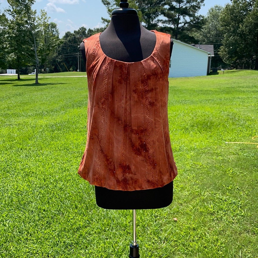 Dress Barn Womens Brown Top